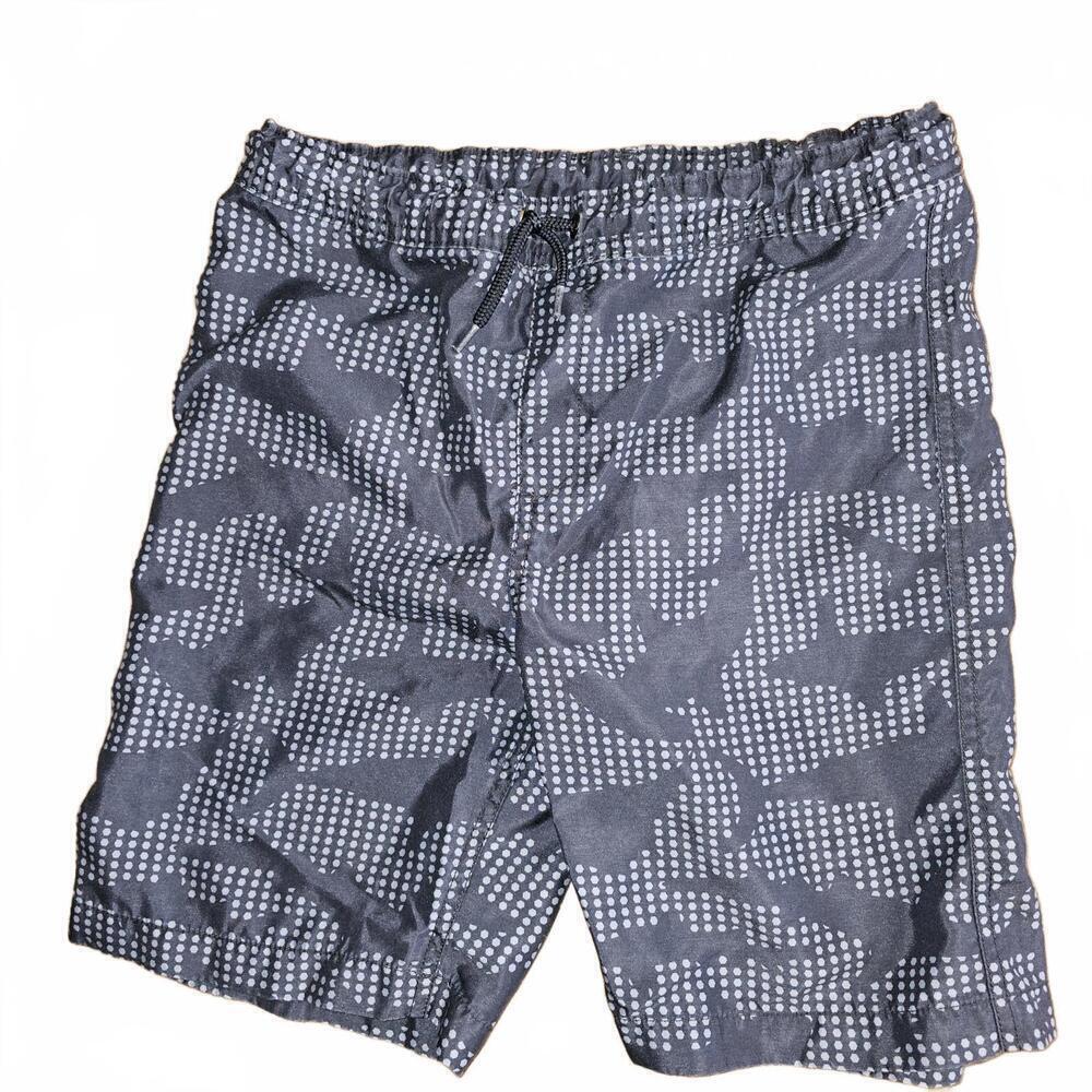 Boy's Casual Elastic Waist Swim Shorts with Drawstring